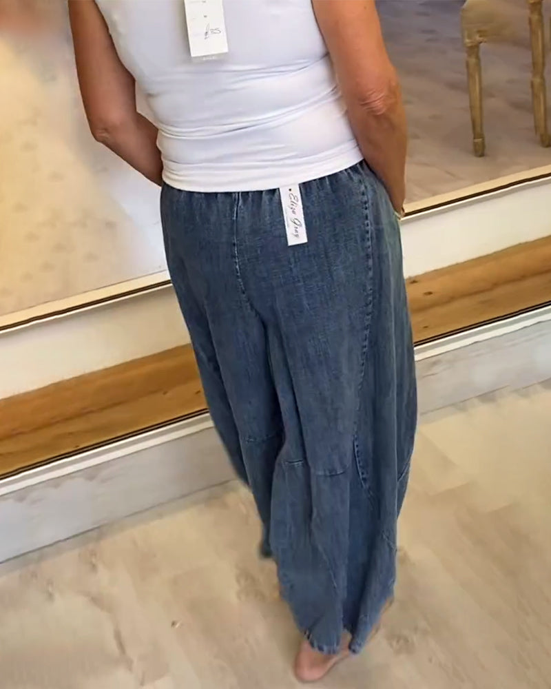 Relaxed Jeans with Elastic Waist