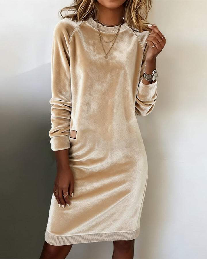 Dress Modern Round Neck Long Sleeve