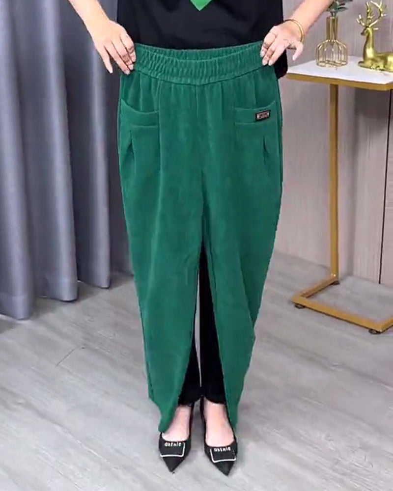 Solid Color Stretch Skinny Pants