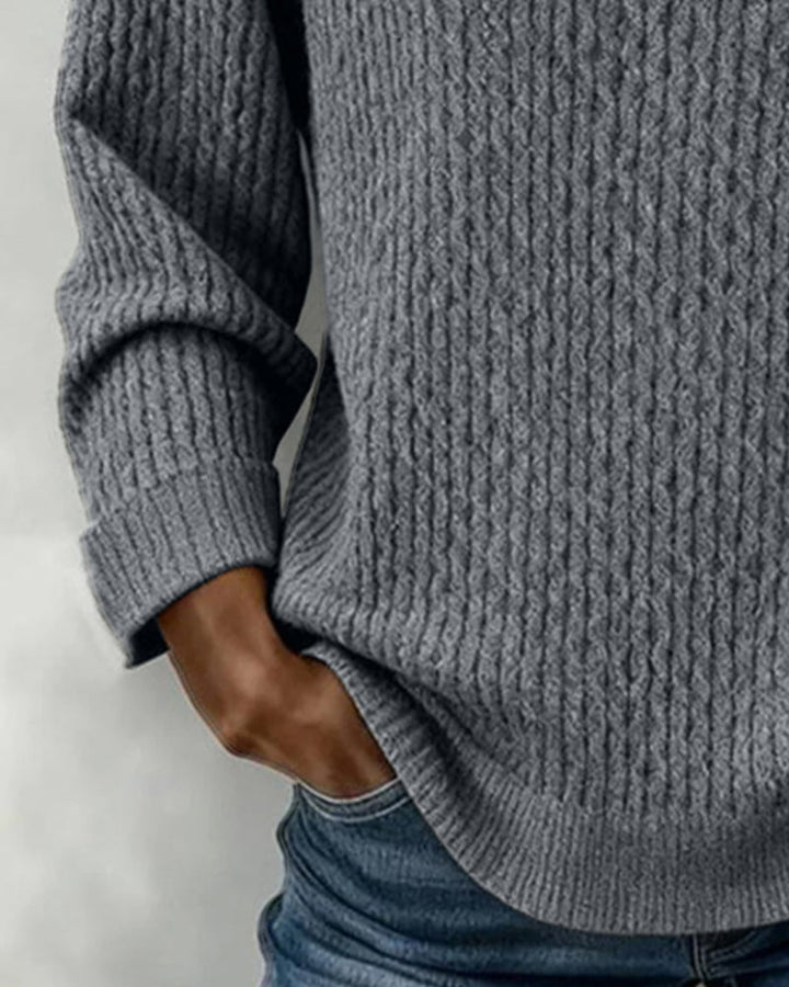 Sweatshirt with Long Sleeves Casual Solid Color