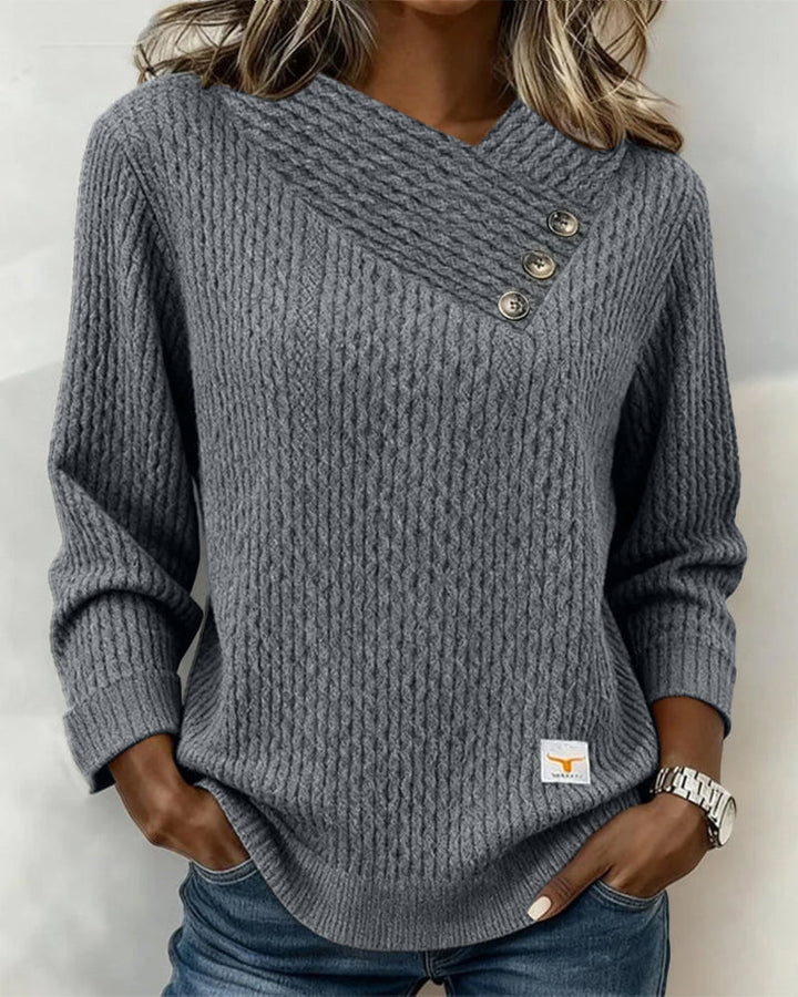 Sweatshirt with Long Sleeves Casual Solid Color