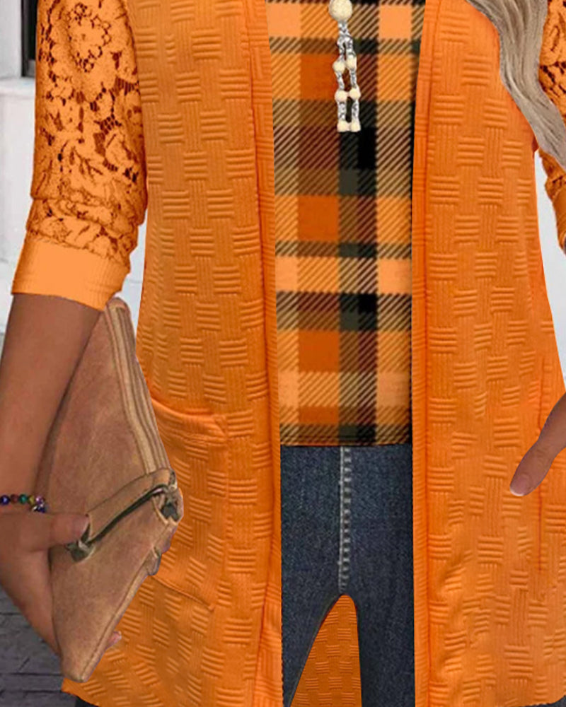 Top Med Faux Tartan Design