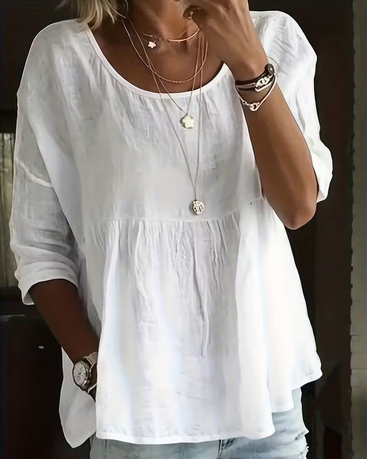 Top Round Neck Solid Color