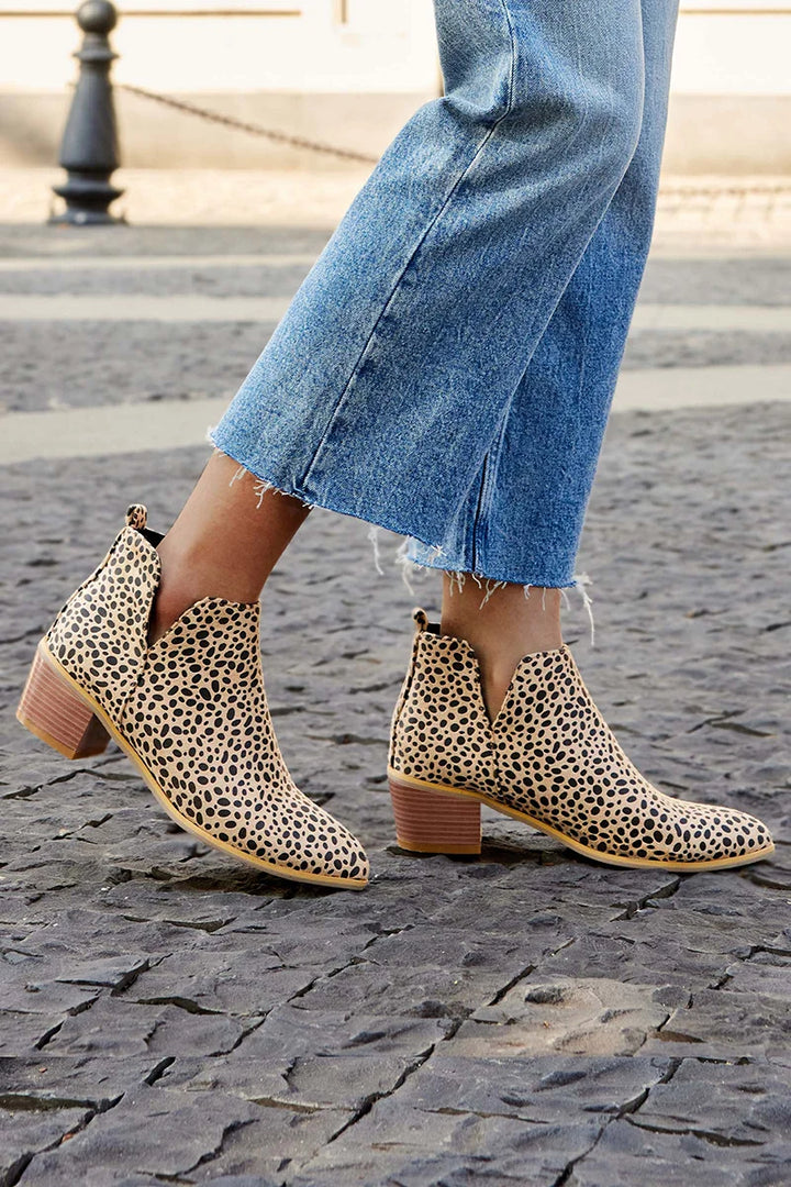 PRINTED ANKLE BOOTS