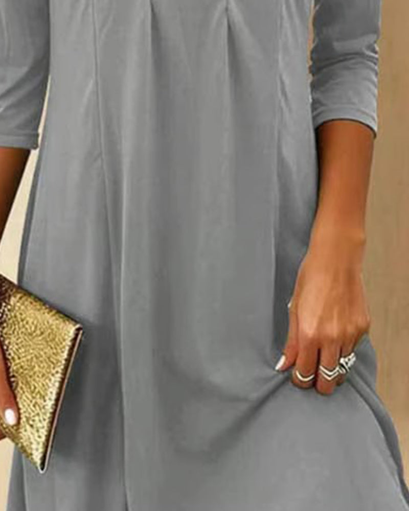 Dress Round Neck Elegant and Stylish