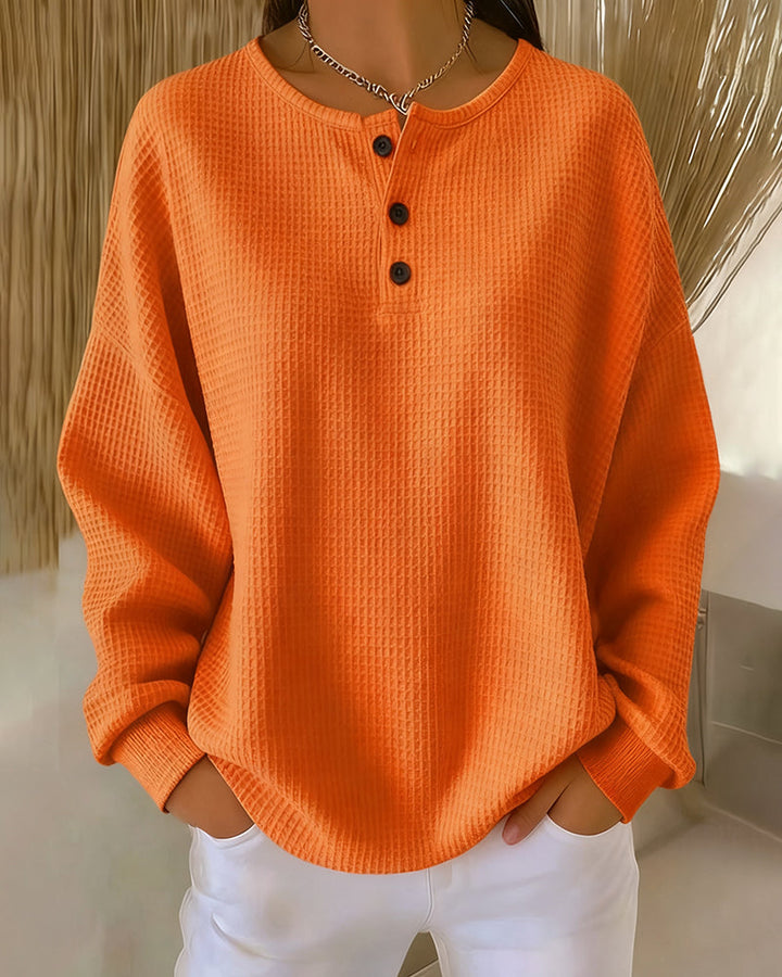 Modern Casual Long-Sleeve Sweatshirt in Solid Color