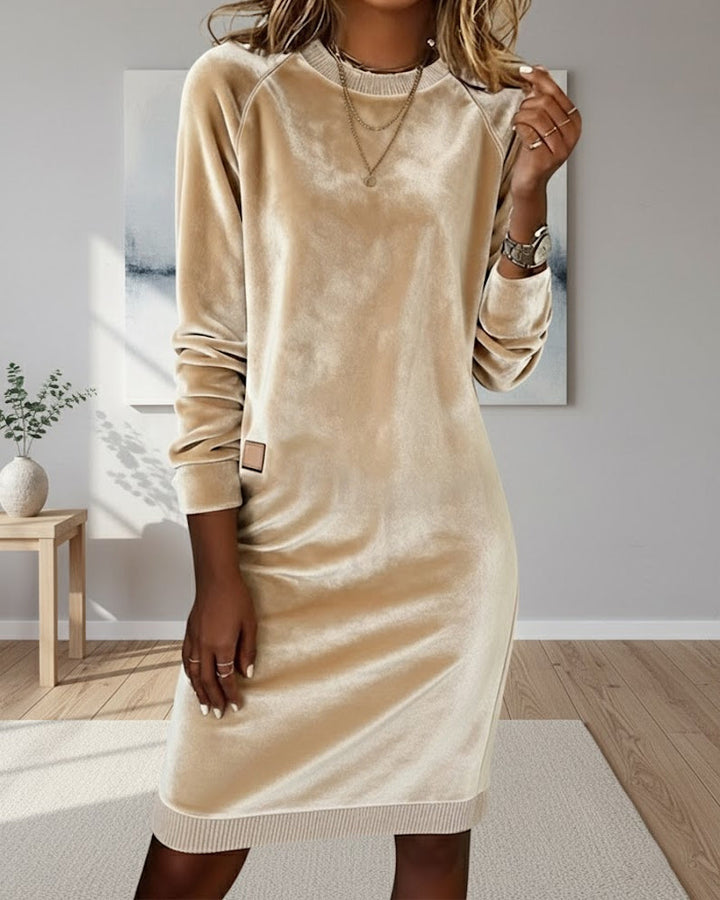 Dress Modern Round Neck Long Sleeve