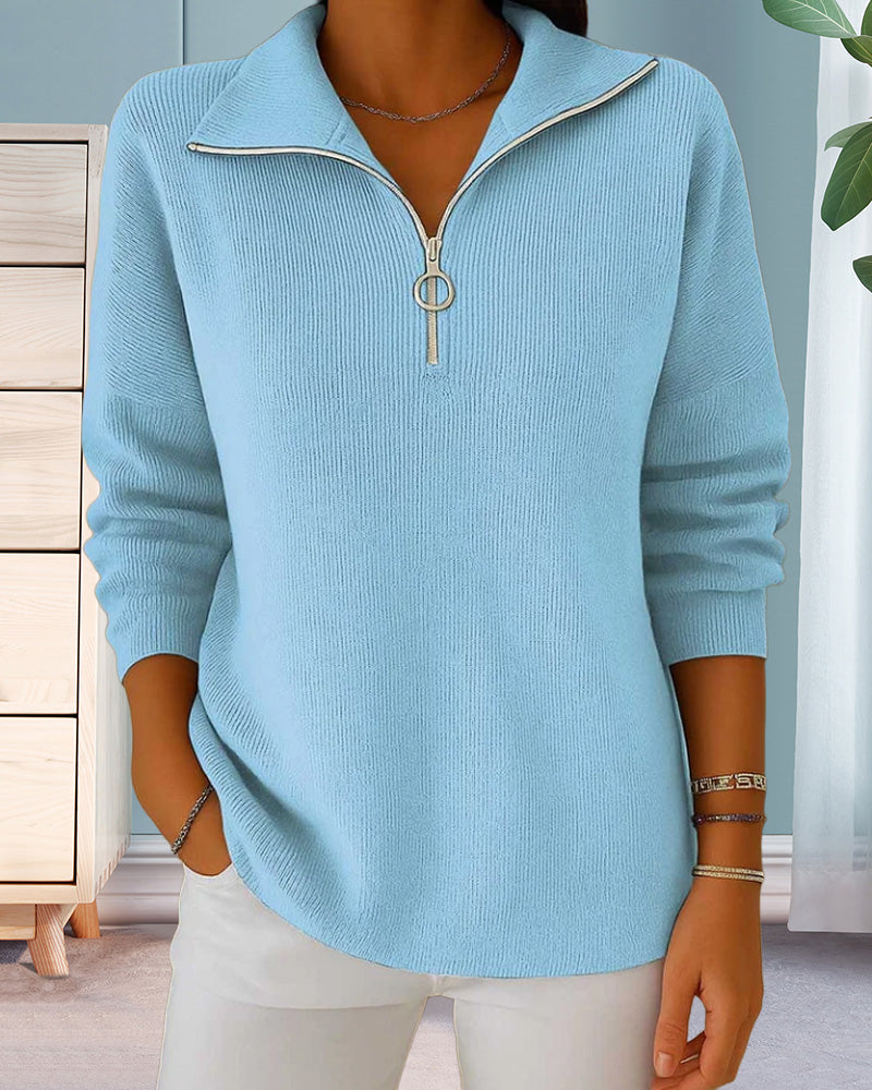 Half-Zip Fashion Sweater