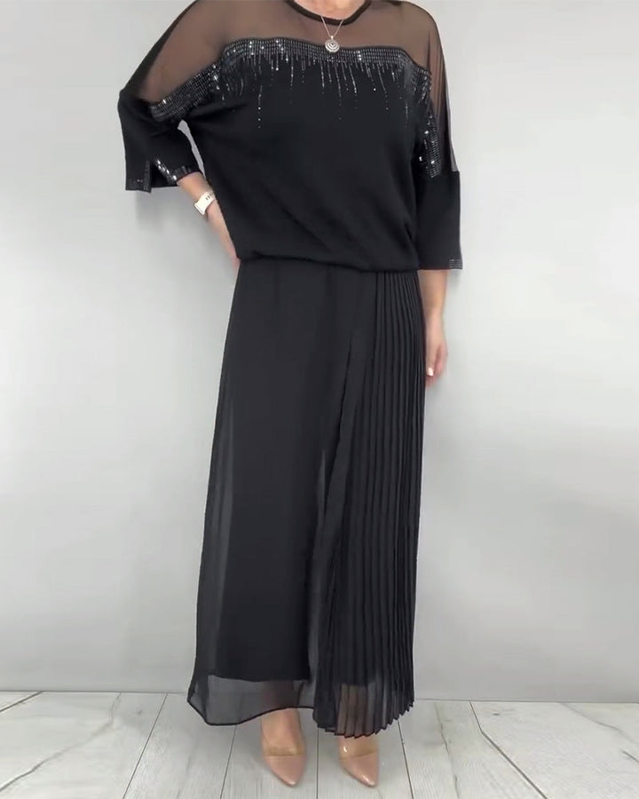 Mesh Split Loose Blouse