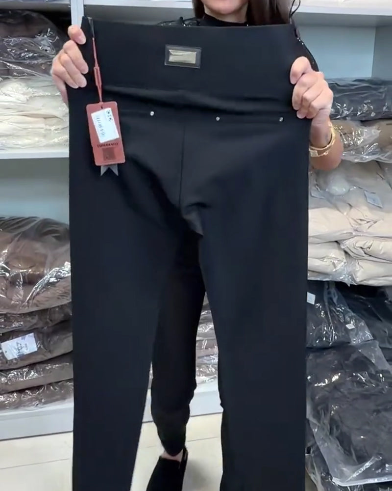 Stylish Pants with Drawstring and Elastic Waist