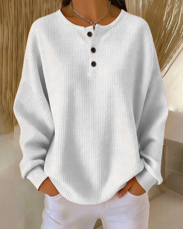 Modern Casual Long-Sleeve Sweatshirt in Solid Color