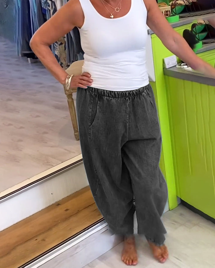 Relaxed Jeans with Elastic Waist