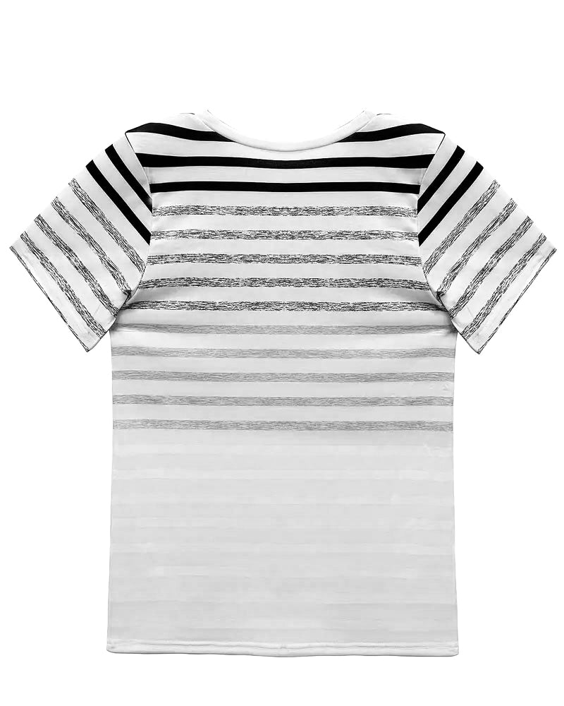 Evelyn – T-Shirt Round Neck Short Sleeve Striped