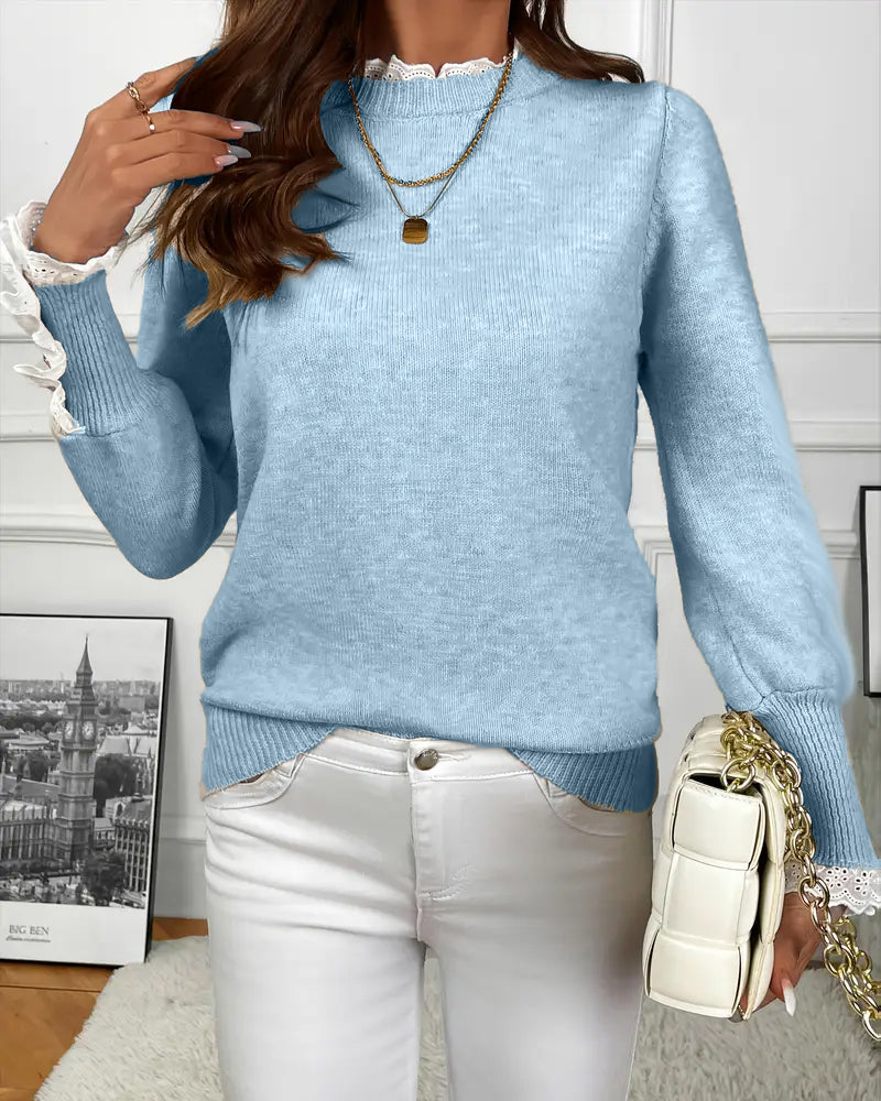 Elegant Sweater with Blonde Edge