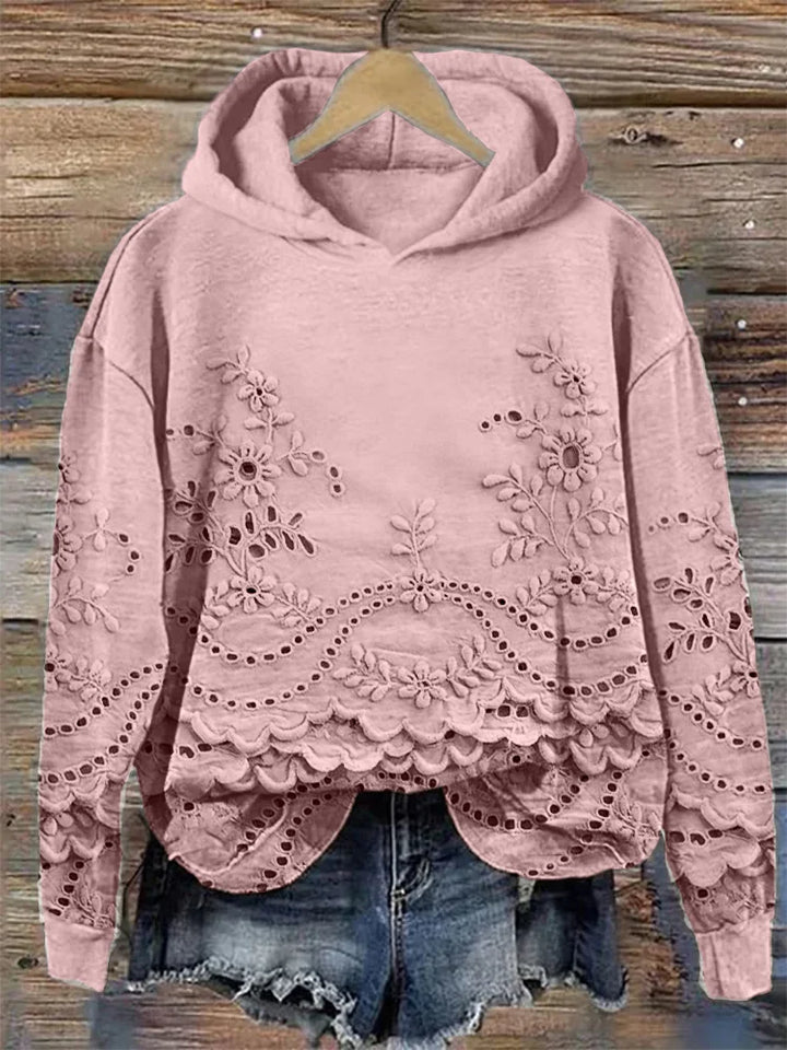 LINDA – SWEATER WITH LACE DETAILS