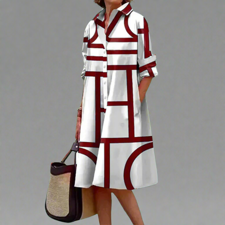 AZALIAH – LUXE MIDI DRESS WITH ELEGANT DESIGN