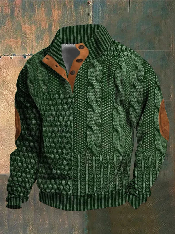 NOVA – PATTERNED COZY KNIT SWEATER FOR MEN
