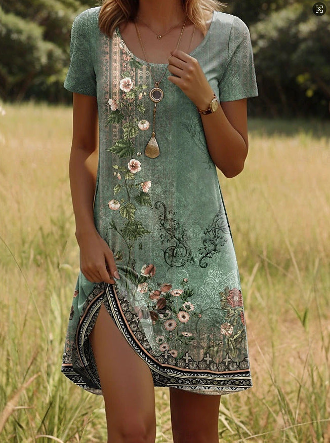 Mabel - Trendy Ethnic Printed Summer Dress