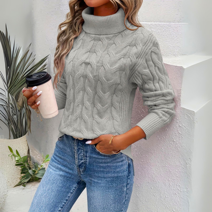 Emma - Fashionable Knit High Collar Sweater