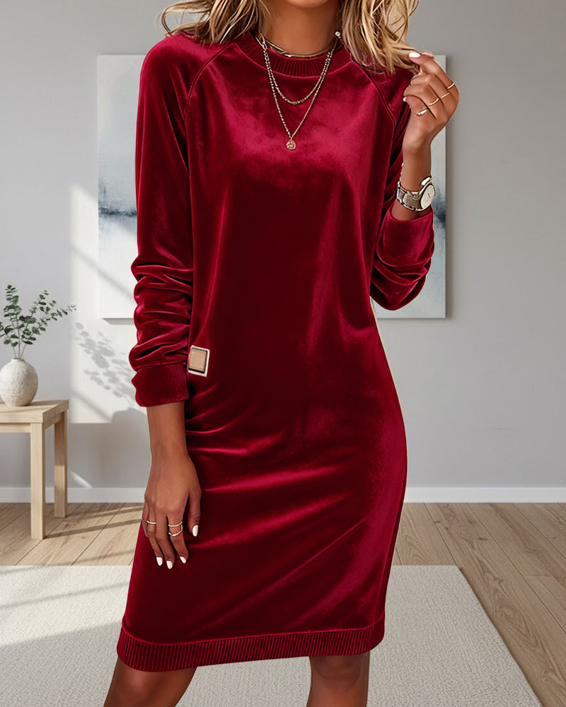 Dress Modern Round Neck Long Sleeve