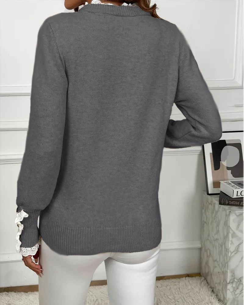 Elegant Sweater with Blonde Edge