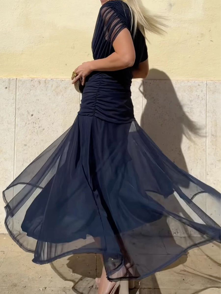 VELISSE – ELEGANT FLOWING MIDI DRESS