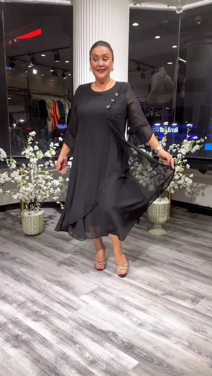 SAMARA – WOMEN'S CHIFFON SOLID COLOR LOOSE DRESS