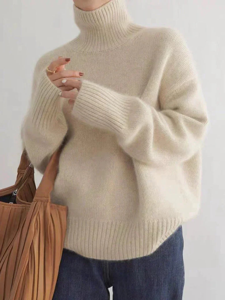 Kayla - High Collar Loose Knitted Sweater