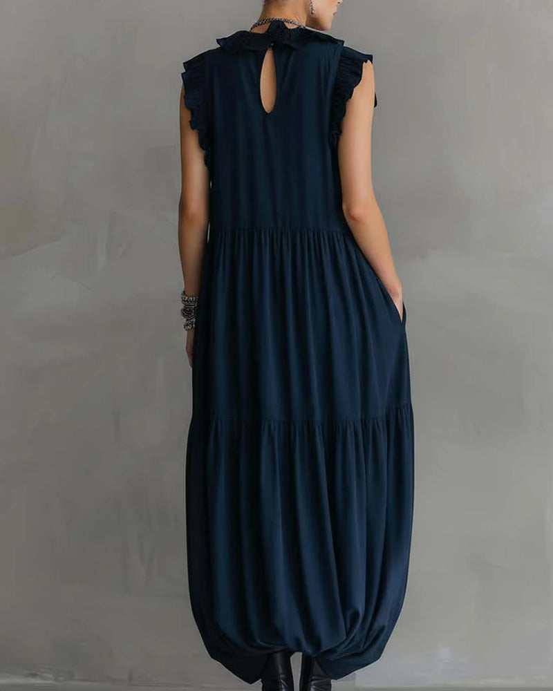 Sleeveless Lace Lantern Dress