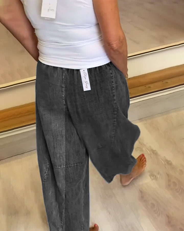 Relaxed Jeans with Elastic Waist