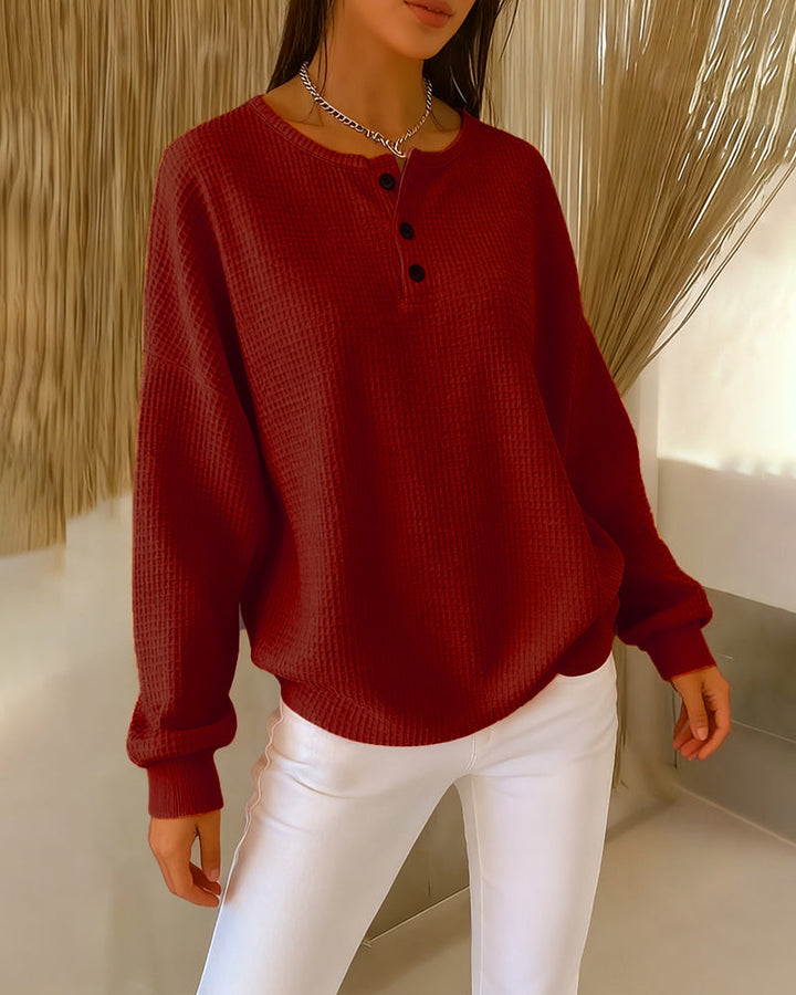 Modern Casual Long-Sleeve Sweatshirt in Solid Color