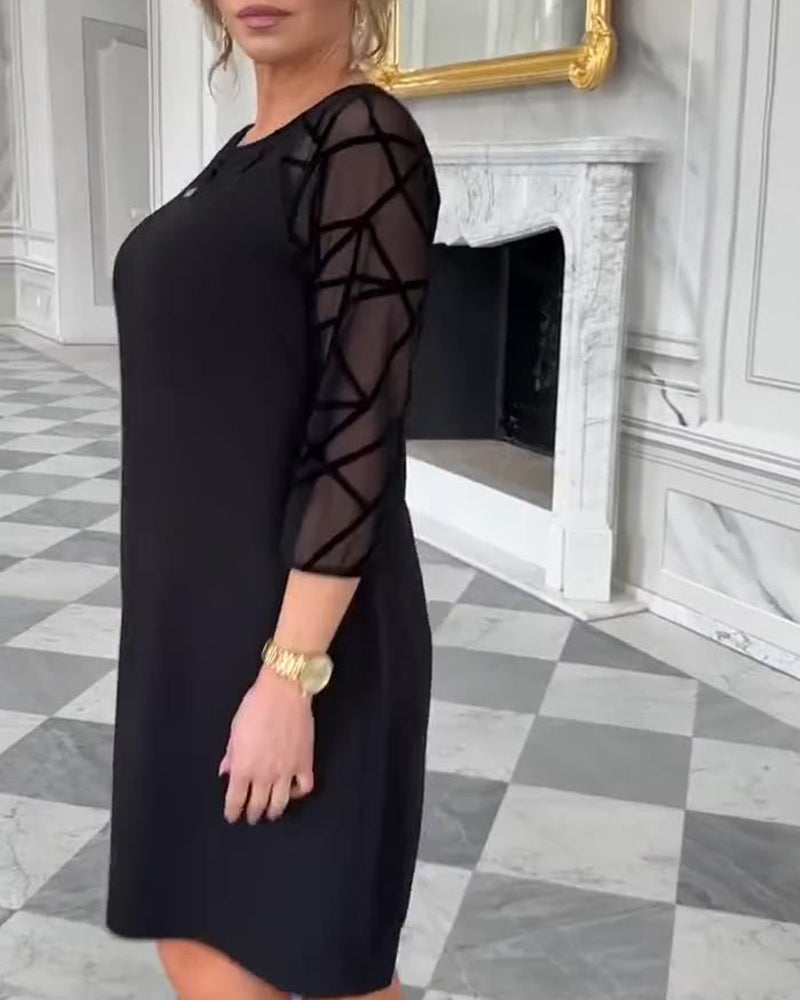 Elegant Round Neck Dress with Trendy Style