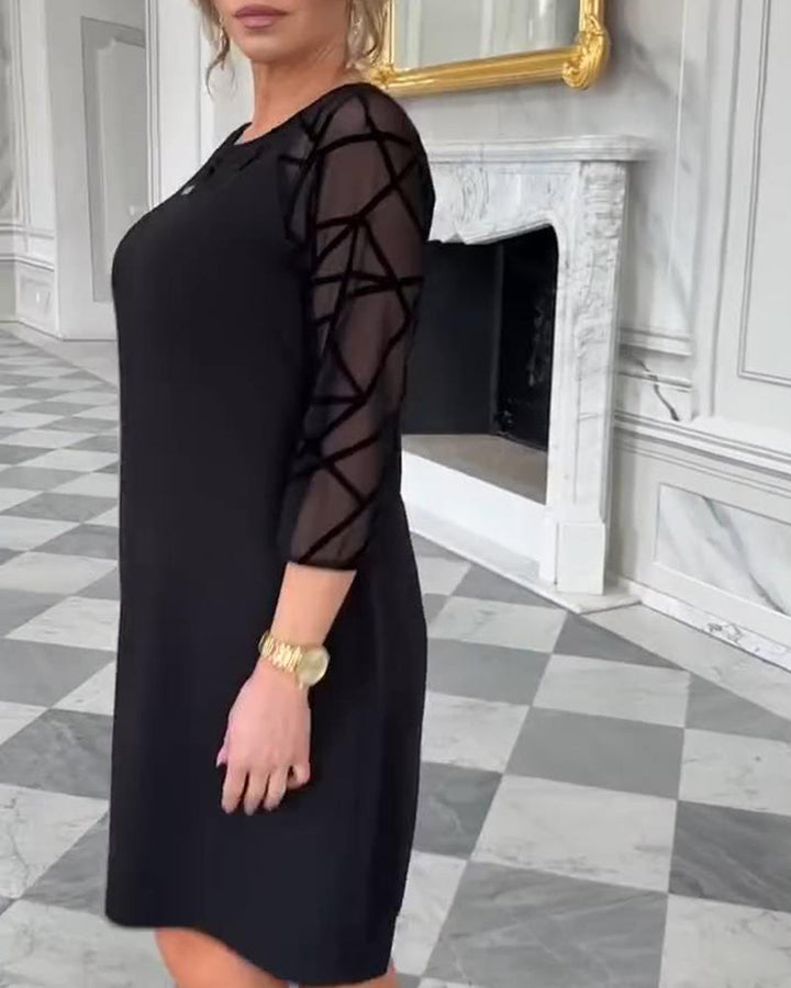 Elegant Round Neck Dress with Trendy Style