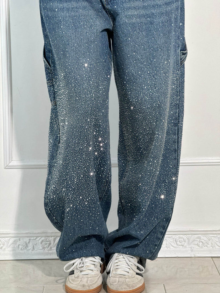Victoria - High-Waist Glitter Jeans