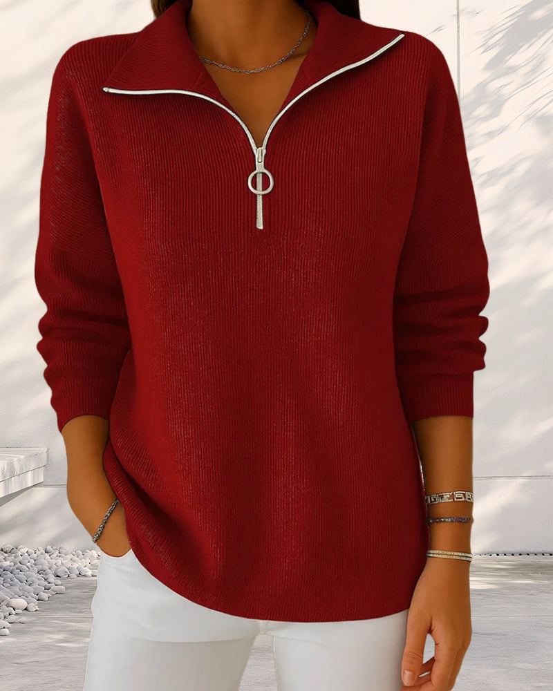 Half-Zip Fashion Sweater