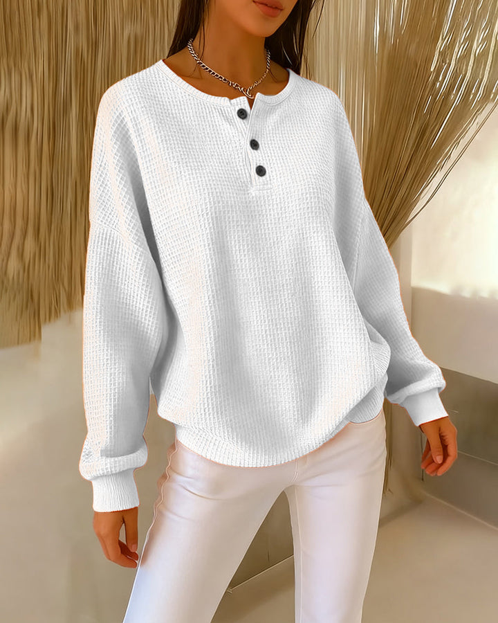 Modern Casual Long-Sleeve Sweatshirt in Solid Color