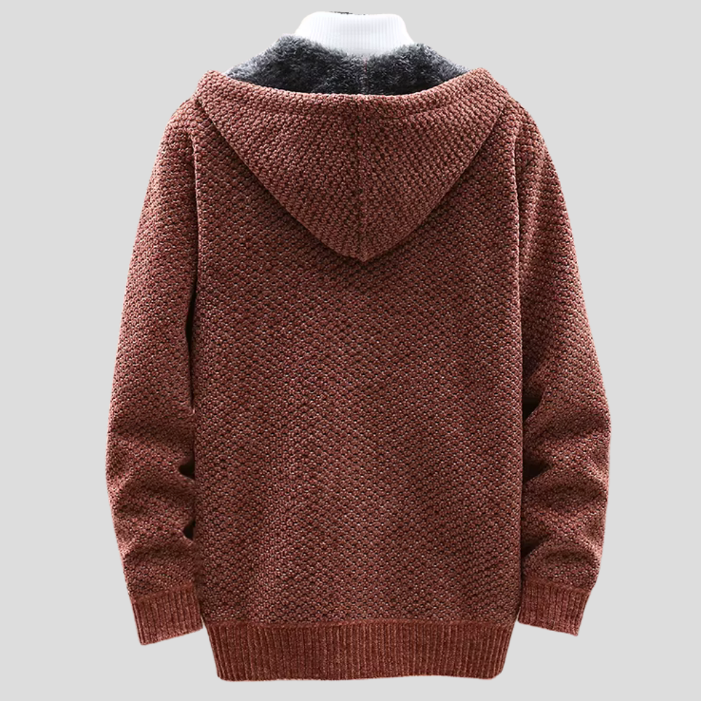 Beckett – Textured Knit Fleece Hoodie