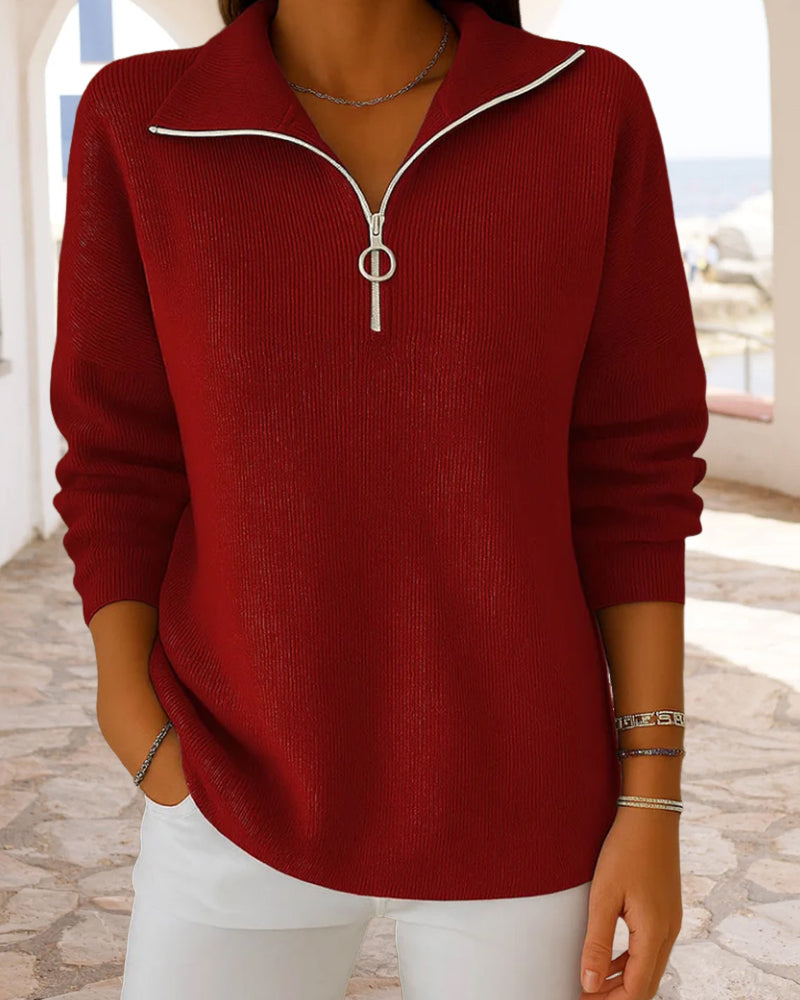 Half-Zip Fashion Sweater