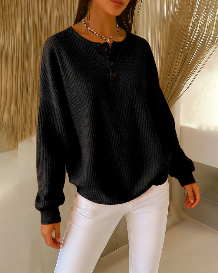 Modern Casual Long-Sleeve Sweatshirt in Solid Color