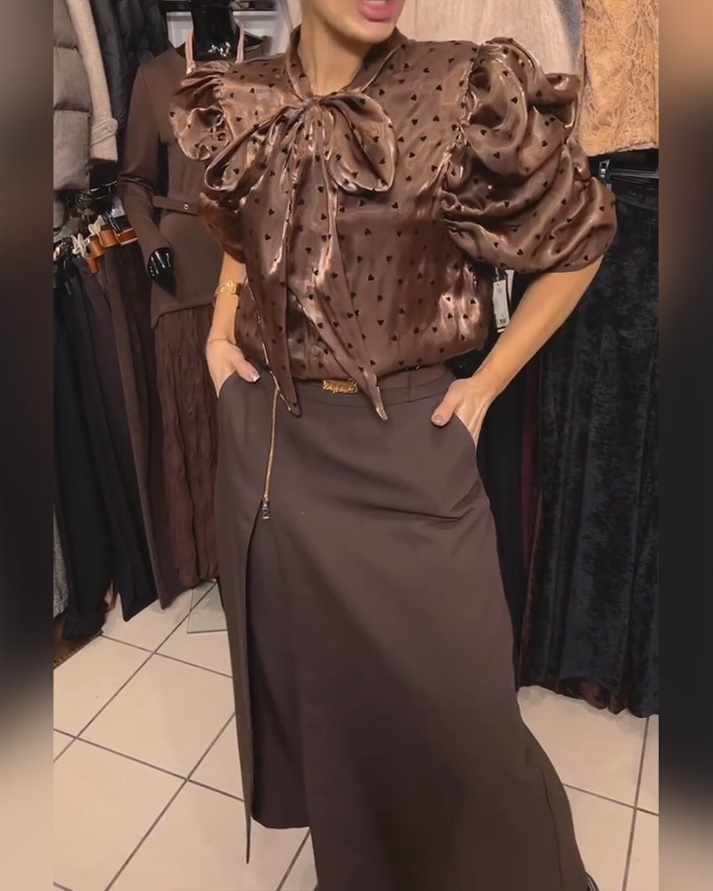 Elegant Casual Zipper Design Pants