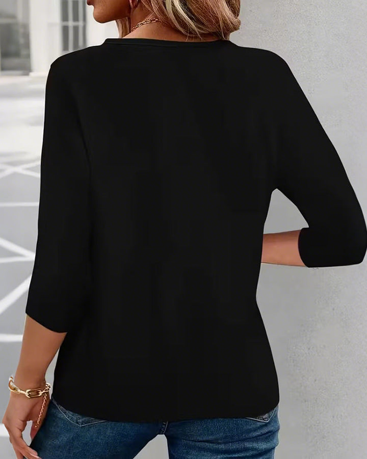 V-Neck Heart-Shaped Top