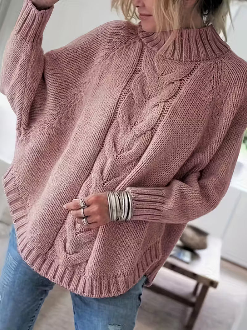 PAMELLA – CABLE KNIT OVERSIZED SWEATER