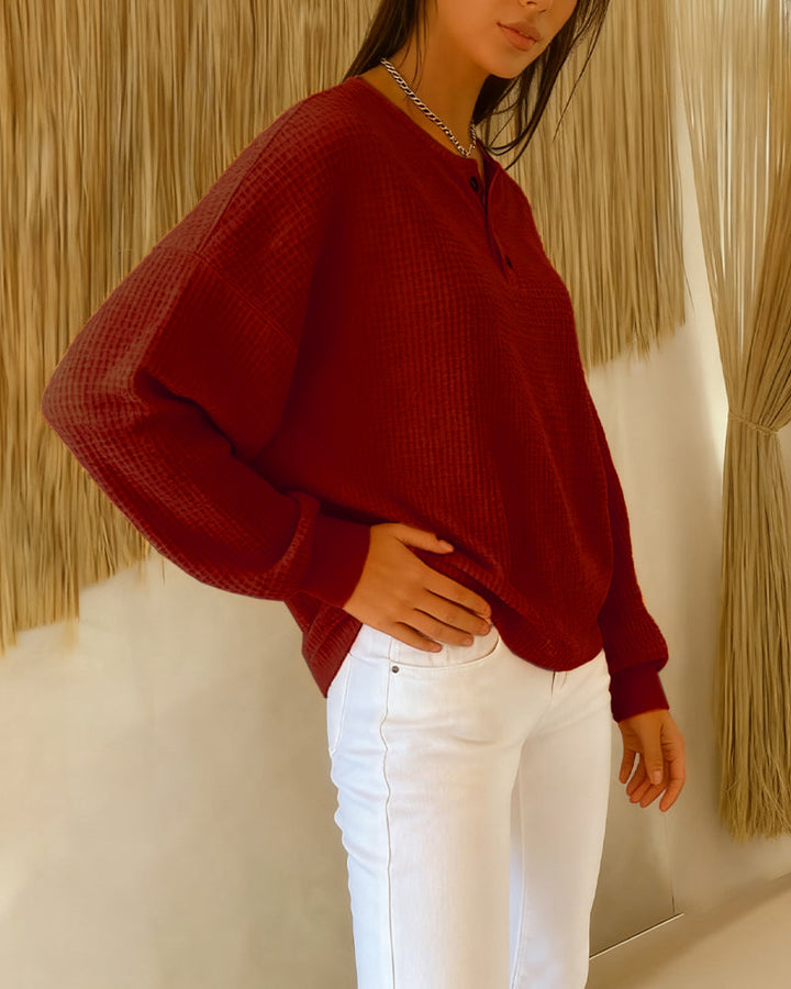 Modern Casual Long-Sleeve Sweatshirt in Solid Color