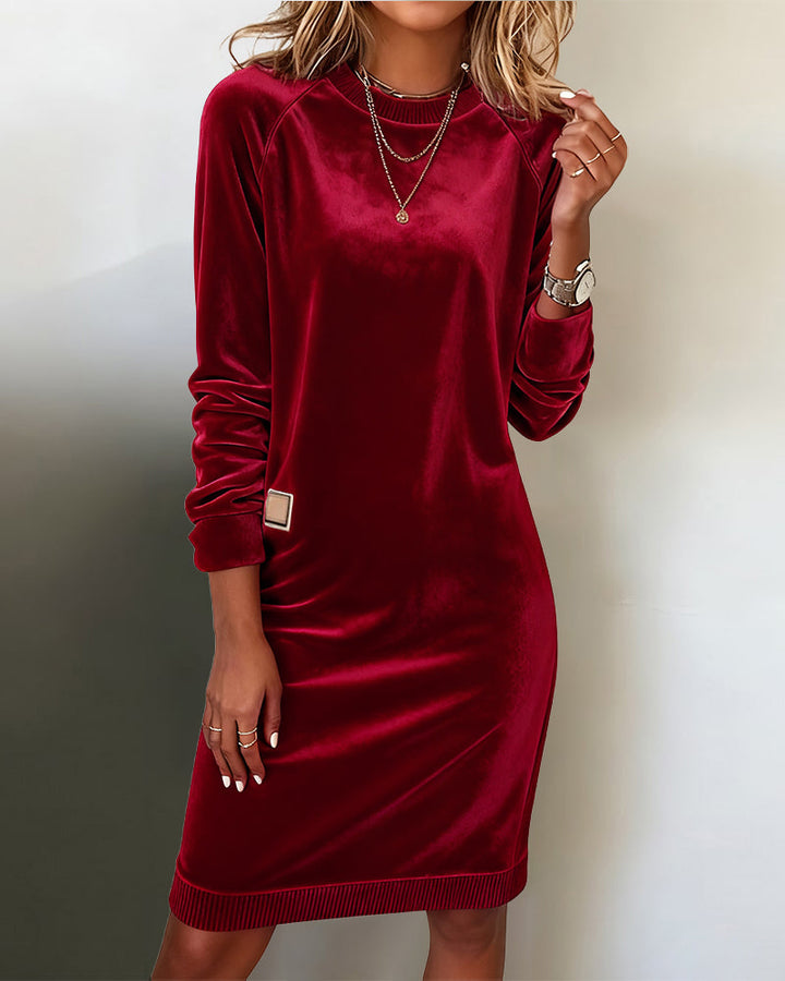 Dress Modern Round Neck Long Sleeve