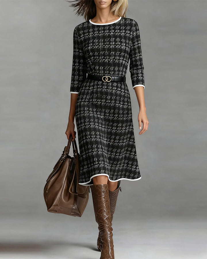 Round Neck Dress in Chanel Style