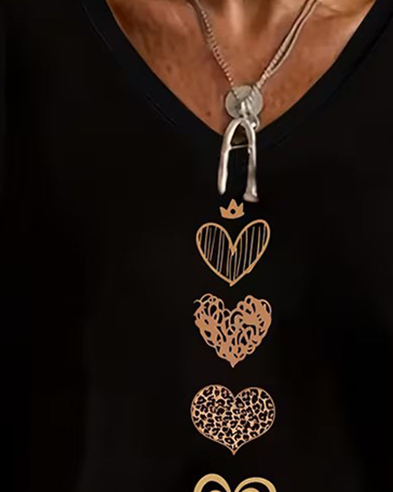 V-Neck Heart-Shaped Top