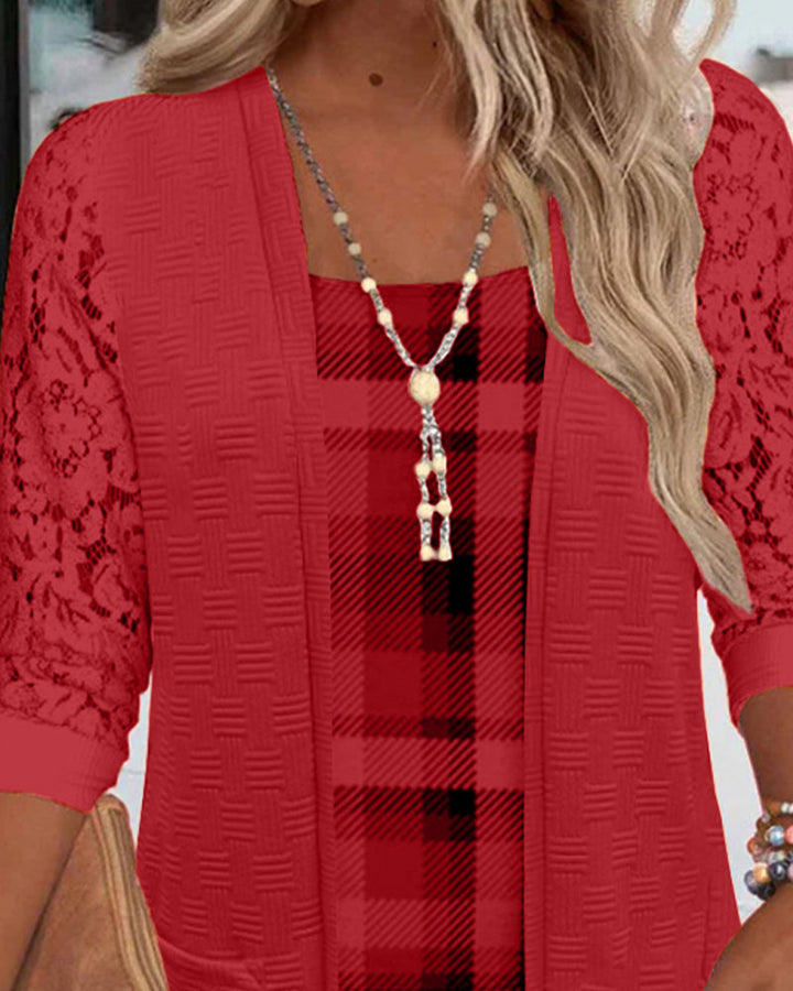 Top Med Faux Tartan Design