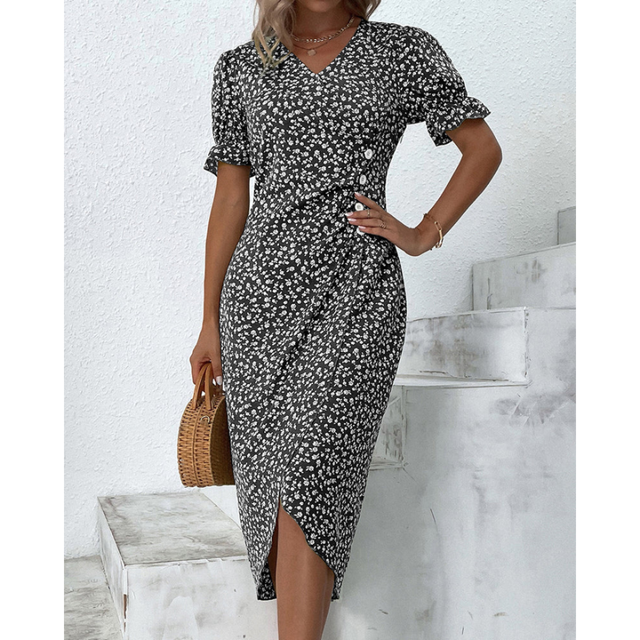 MIRETHIEL – MODERN WRAP ELEGANCE DRESS