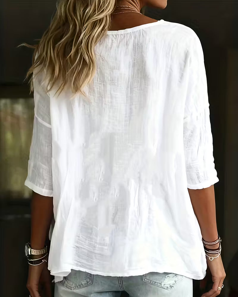 Top Round Neck Solid Color