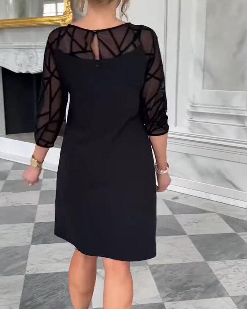 Elegant Round Neck Dress with Trendy Style